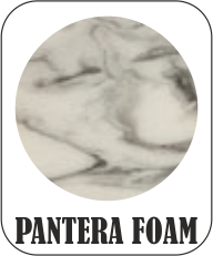 PANTERA FOAM * Material * Nejvyšší třída z kategorie tzv. studených pěn. Je to značkový materiál s vynikajícími vlastnostmi jako jsou vysoká hustota, pružnost a tvarová stálost spolu s jedinečnou mikrostrukturou otevřených bublinek.